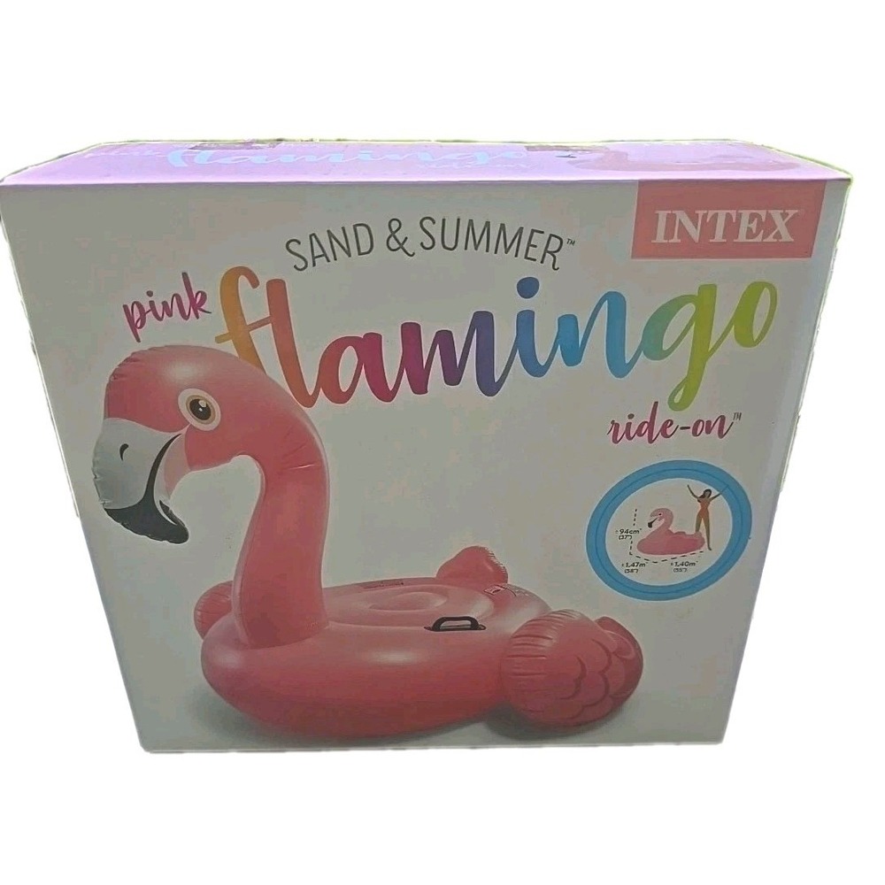 Intex Flamingo Inflatable Ride-On, 58 in x 55 in x 37 in , for Ages‎ 3+